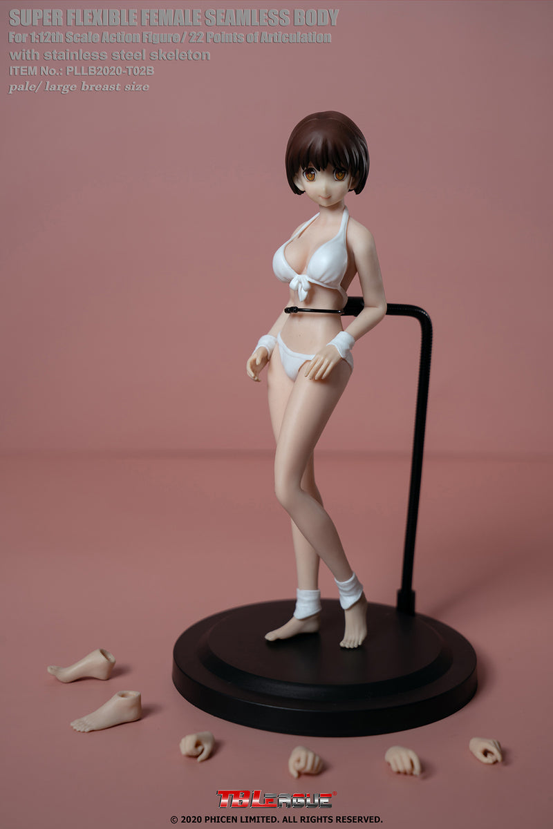 Load image into Gallery viewer, TBLeague - 1/12 Super-Flexible Female Seamless Pale Large Bust Body - Anime White Bikini
