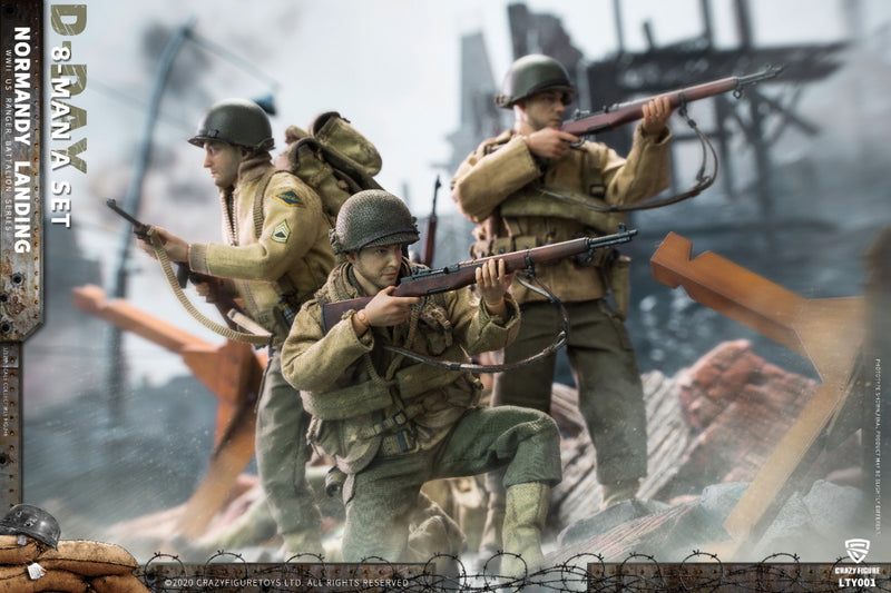 Load image into Gallery viewer, Crazy Figure -  WWII U.S. Army On D-Day Deluxe Edition - 8 Figures
