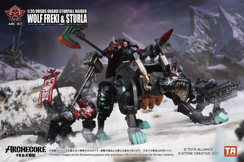 Load image into Gallery viewer, Toys Alliance - Archecore: ARC-07 Ursus Guard Starfall Raider Wolf Freki &amp; Sturla
