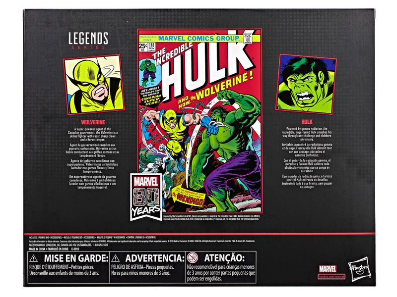 Load image into Gallery viewer, Marvel Legends - Marvel Comics 80th Anniversary: Hulk VS Wolverine 2 Pack
