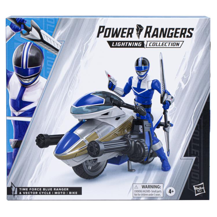 Load image into Gallery viewer, Power Rangers Lightning Collection - Power Rangers Time Force: Deluxe Blue Ranger and Vector Cycle Set
