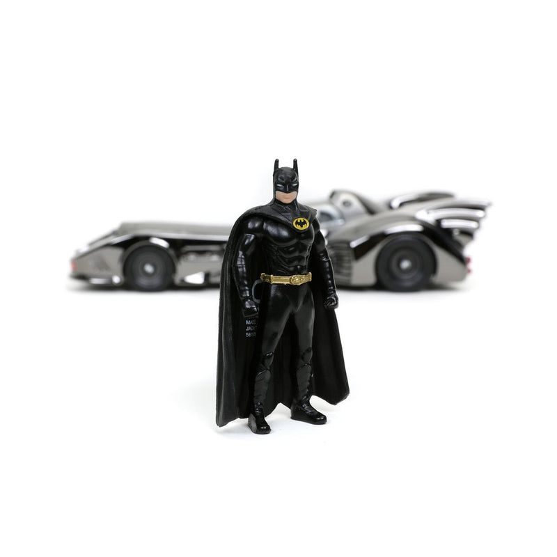 Load image into Gallery viewer, Jada Toys - Batman (1989): Batmobile (Black-Chrome Finish) Diecast Metal Vehicle and Batman Mini-Fig 1/24 Scale
