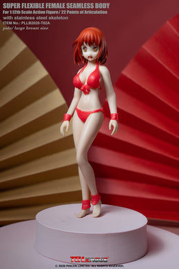 TBLeague - 1/12 Super-Flexible Female Seamless Pale Large Bust Body - Anime Red Bikini