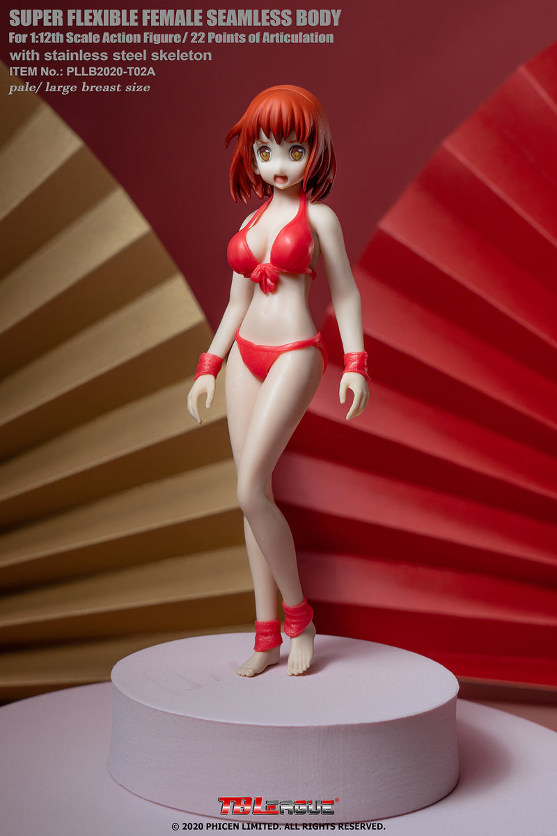 Load image into Gallery viewer, TBLeague - 1/12 Super-Flexible Female Seamless Pale Large Bust Body - Anime Red Bikini
