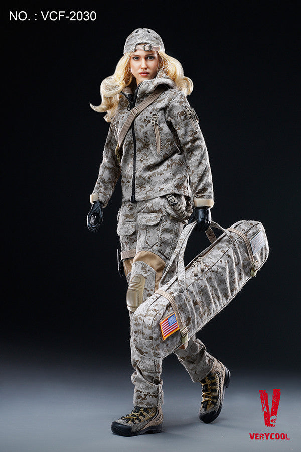 Load image into Gallery viewer, Very Cool  - Digital Camouflage Woman Soldier - Max
