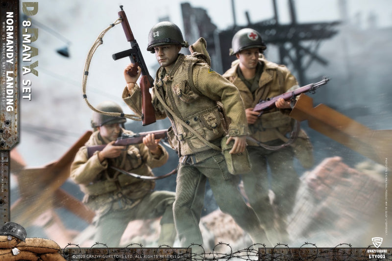 Load image into Gallery viewer, Crazy Figure -  WWII U.S. Army On D-Day Deluxe Edition - 8 Figures
