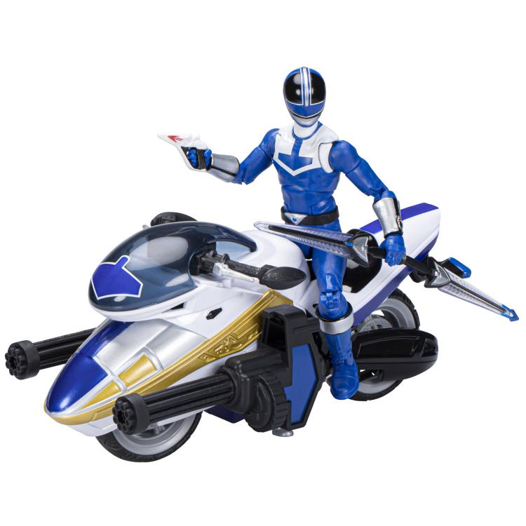 Load image into Gallery viewer, Power Rangers Lightning Collection - Power Rangers Time Force: Deluxe Blue Ranger and Vector Cycle Set
