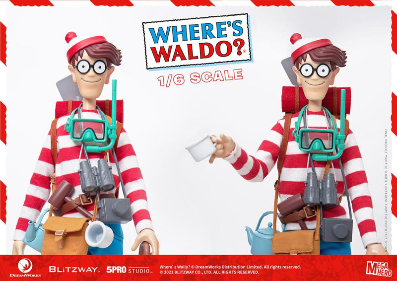 Load image into Gallery viewer, Blitzway - MEGAHERO Where&#39;s Waldo: Waldo 1/6 Scale Figure
