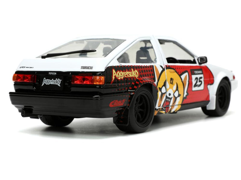 Load image into Gallery viewer, Jada Toys - Aggretsuko: Die-Cast Retsuko and 1986 Toyota Trueno (AE86) 1/24 Scale
