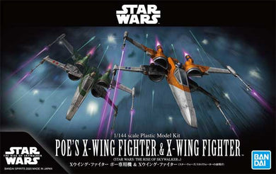 BANDAI - STAR WARS MODEL - POE'S X-WING FIGHTER & X-WING FIGHTER (STAR WARS:THE RISE OF SKYWALKER)