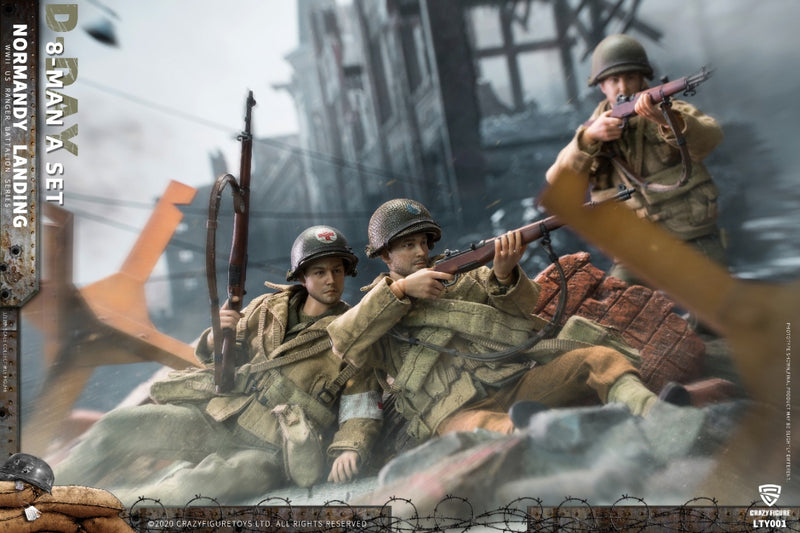 Load image into Gallery viewer, Crazy Figure -  WWII U.S. Army On D-Day Deluxe Edition - 8 Figures
