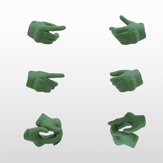 Little Armory LAOP07 Figma Tactical Gloves 2: Revolver Set [Green]