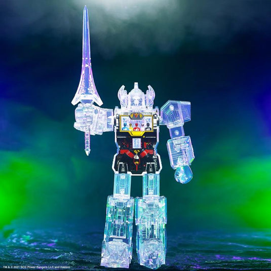 Super 7 - Mighty Morphin Power Rangers Super Cyborg - Megazord [Clear]