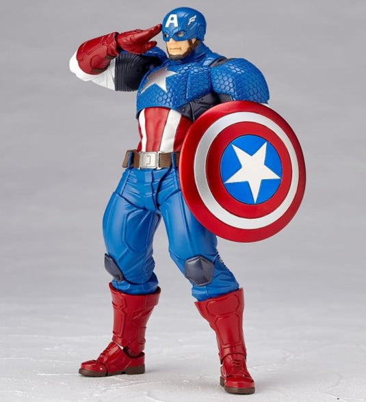 Kaiyodo - Amazing Yamaguchi - Revoltech007: Avengers Captain America (Reissue)