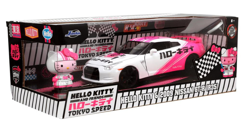 Load image into Gallery viewer, Jada Toys - Hello Kitty and Friends Tokyo Speed: Die-Cast Hello Kitty and 2009 Nissan GTR 1/24 Scale
