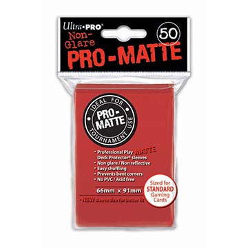 Ultra PRO - Pro-Matte Red Deck Protectors - 50 Sleeves