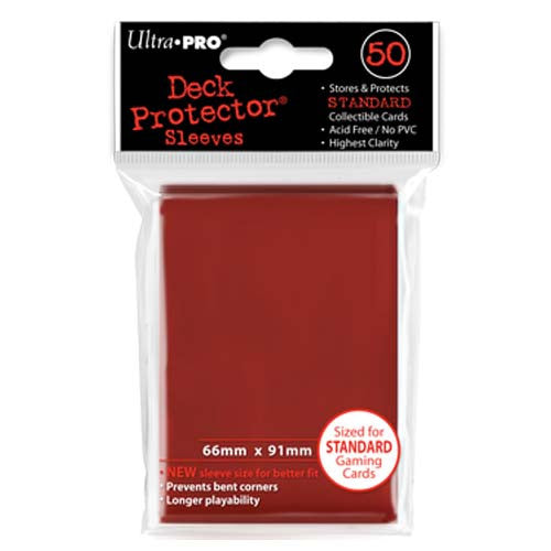 Ultra PRO - Solid Red Deck Protectors - 50 Sleeves