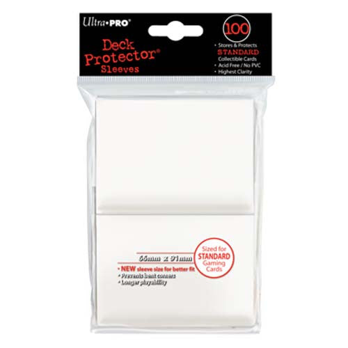 Ultra PRO - Solid White Deck Protectors - 100 Sleeves