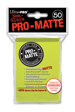 Ultra PRO - Pro-Matte Yellow Deck Protectors - 50 Sleeves