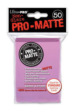 Ultra PRO - Pro-Matte Pink Deck Protectors - 50 Sleeves