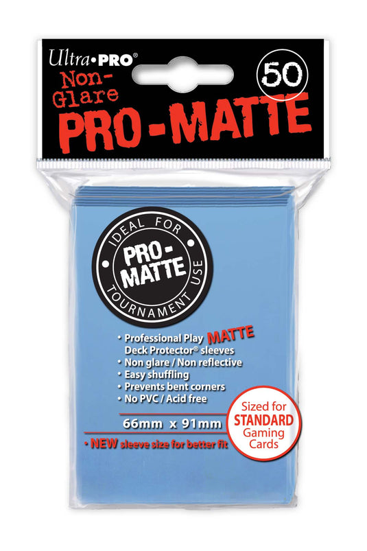Ultra PRO - Pro-Matte Light Blue Deck Protectors - 50 Sleeves
