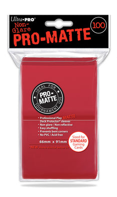 Ultra PRO - Pro-Matte Red Deck Protectors - 100 Sleeves