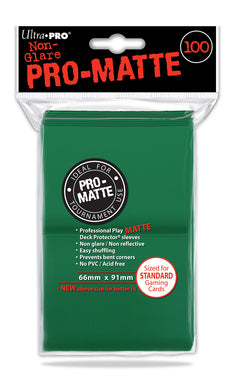 Ultra PRO - Pro-Matte Green Deck Protectors - 100 Sleeves