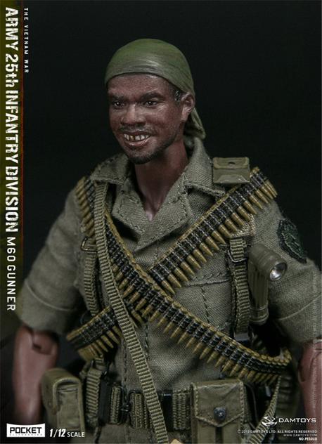 Load image into Gallery viewer, DAM Toys - 1/12 Pocket Elite Series: 25th Infantry Division M60 Gunner
