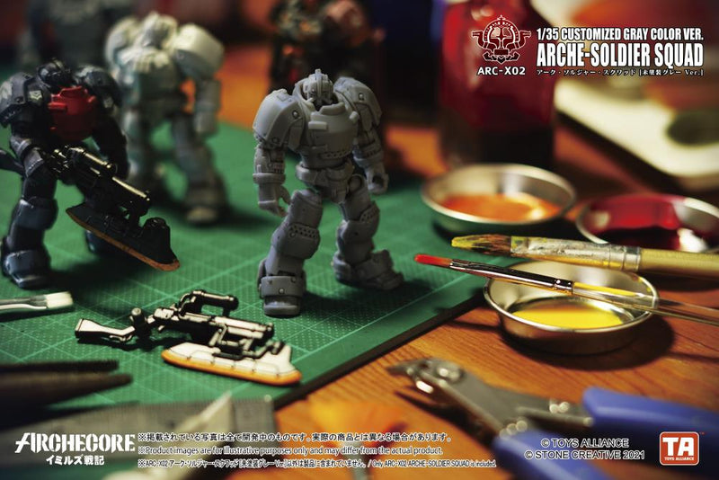 Load image into Gallery viewer, Toys Alliance - Archecore: ARC-02X Arche-Soldier Squad (Gray Color Version) Three-Pack
