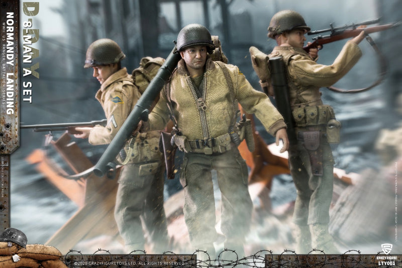 Load image into Gallery viewer, Crazy Figure -  WWII U.S. Army On D-Day Deluxe Edition - 8 Figures
