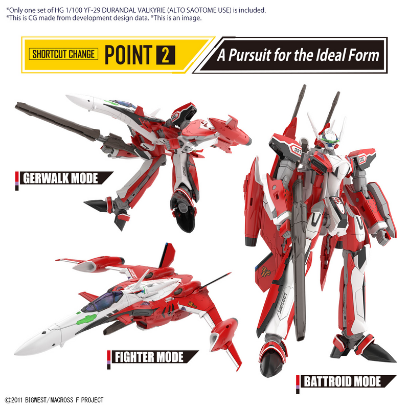 Load image into Gallery viewer, Bandai - HG 1/100 Macross Frontier - YF-29 Durandal Valkyrie (Alto Saotome Use)
