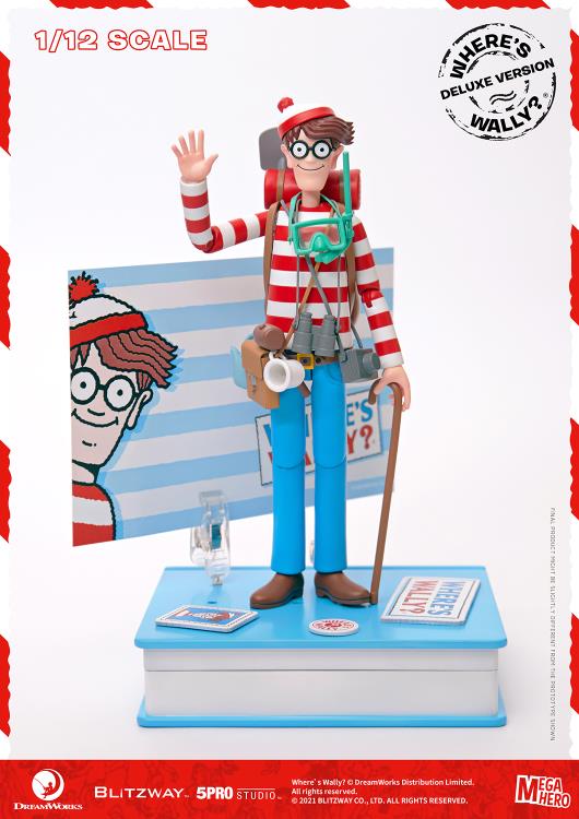 Load image into Gallery viewer, Blitzway - MEGAHERO Where&#39;s Waldo: Waldo Deluxe 1/12 Scale Figure
