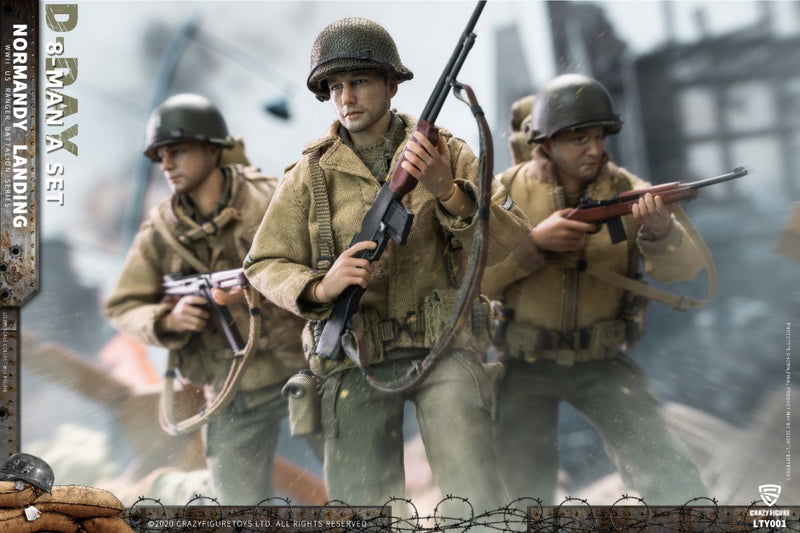 Load image into Gallery viewer, Crazy Figure -  WWII U.S. Army On D-Day Deluxe Edition - 8 Figures
