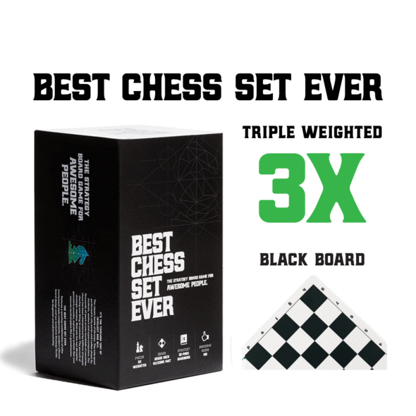 Load image into Gallery viewer, The Best Chess Set Ever - Triple Weight 3X Pieces &amp; Black Silicone Board (Restock)
