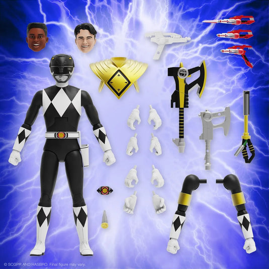 Super 7 - Mighty Morphin Power Rangers Ultimates Wave 3 - Black Ranger