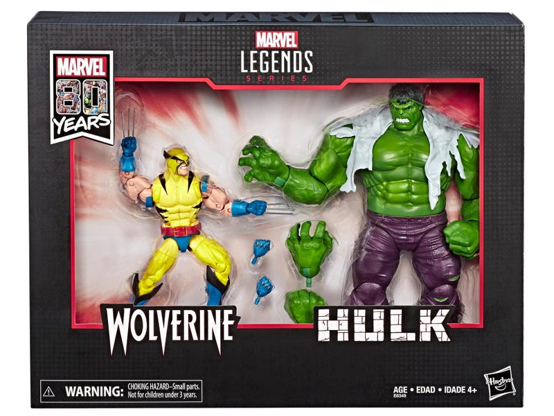 Load image into Gallery viewer, Marvel Legends - Marvel Comics 80th Anniversary: Hulk VS Wolverine 2 Pack
