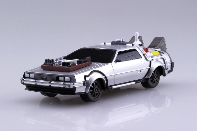 Load image into Gallery viewer, Aoshima - 1/43 Scale Back to the Future Part III: Delorean (Rail Road Version) Pull Back Model Kit
