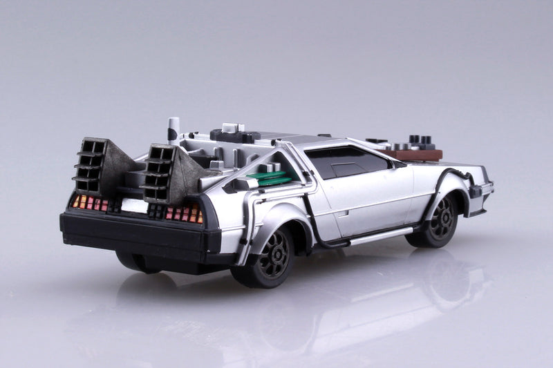 Load image into Gallery viewer, Aoshima - 1/43 Scale Back to the Future Part III: Delorean (Rail Road Version) Pull Back Model Kit
