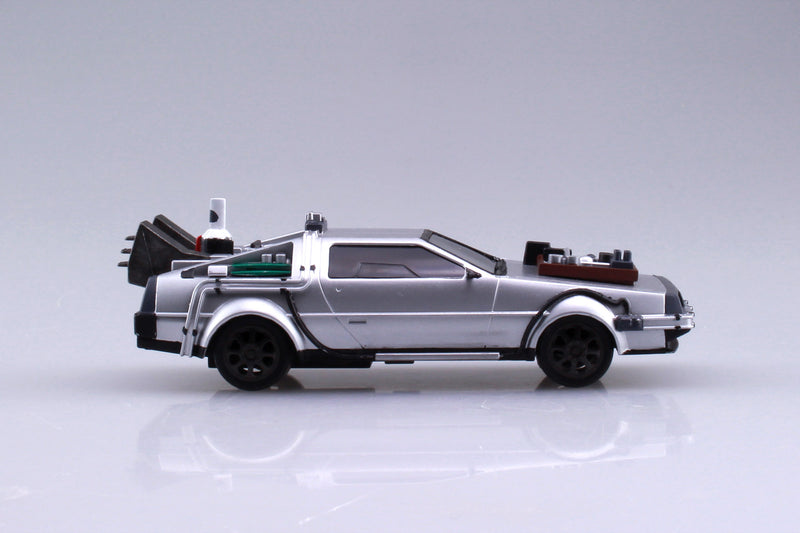 Load image into Gallery viewer, Aoshima - 1/43 Scale Back to the Future Part III: Delorean (Rail Road Version) Pull Back Model Kit
