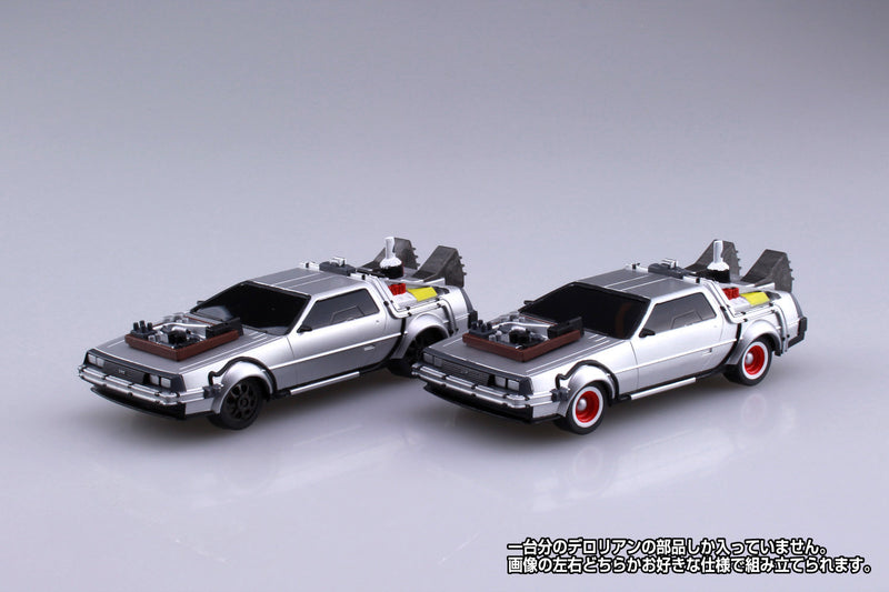 Load image into Gallery viewer, Aoshima - 1/43 Scale Back to the Future Part III: Delorean (Rail Road Version) Pull Back Model Kit

