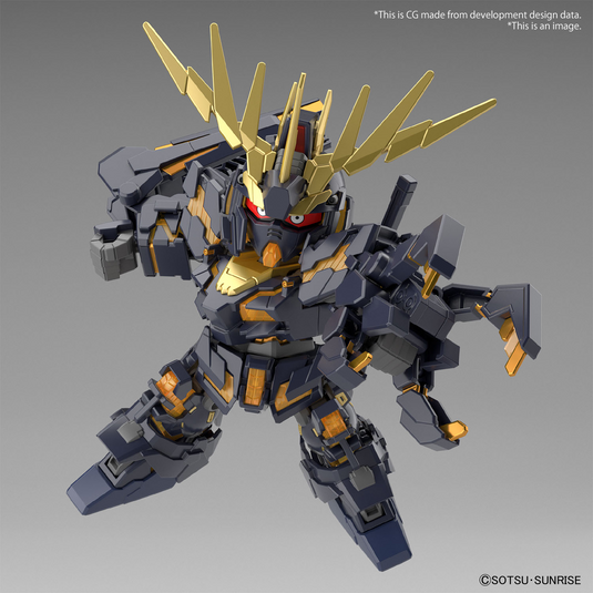 SD Gundam - Cross Silhouette - Unicorn Gundam 02 Banshee (Destroy Mode) and Banshee Norn Parts Set