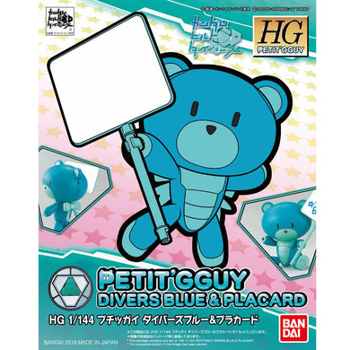 High Grade Build Fighters 1/144 Petit'Gguy - 19 Divers Blue & Placard
