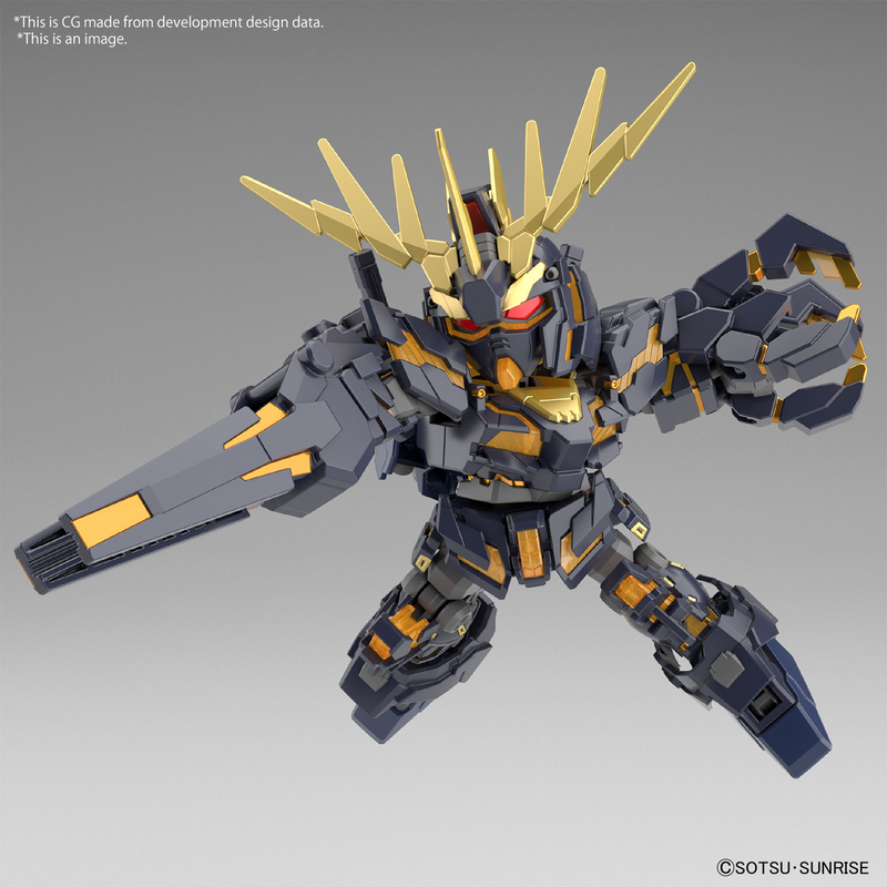 Load image into Gallery viewer, SD Gundam - Cross Silhouette - Unicorn Gundam 02 Banshee (Destroy Mode) and Banshee Norn Parts Set
