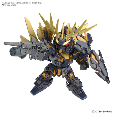 SD Gundam - Cross Silhouette - Unicorn Gundam 02 Banshee (Destroy Mode) and Banshee Norn Parts Set