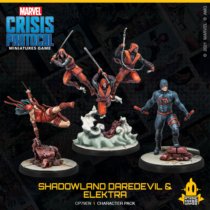 Load image into Gallery viewer, Atomic Mass Games - Marvel Crisis Protocol: Shadowland Daredevil and Elektra with Hand Ninjas
