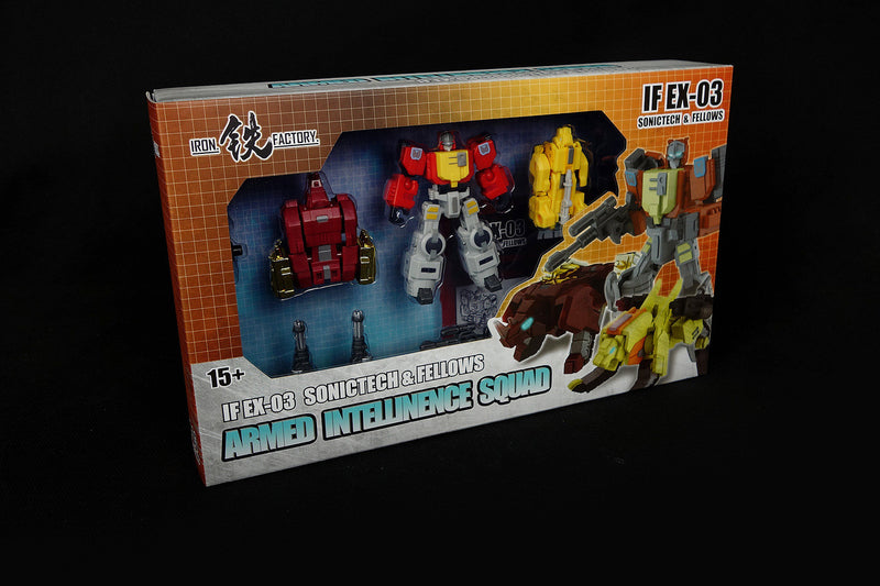 Load image into Gallery viewer, Iron Factory - IF-EX03 Sonictech, Bassrhino, Leotrible (set of 3)
