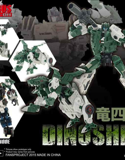Fansproject - Saurus Ryu-Oh Combiner & Shells Complete Set
