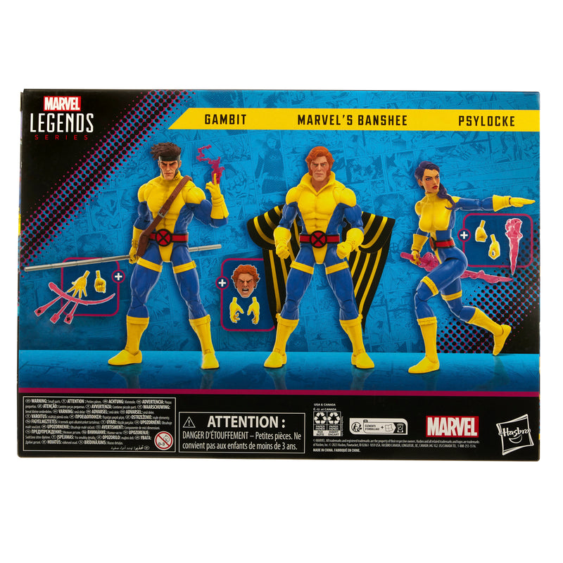 Load image into Gallery viewer, Marvel Legends - X-Men 60th Anniversary: Banshee, Gambit, &amp; Psylocke Set of 3
