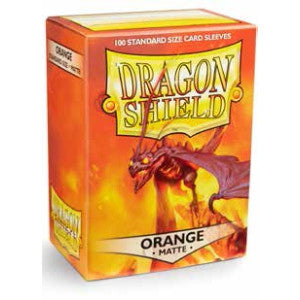 Dragon Shield - Matte Orange Sleeves - 100 Sleeves