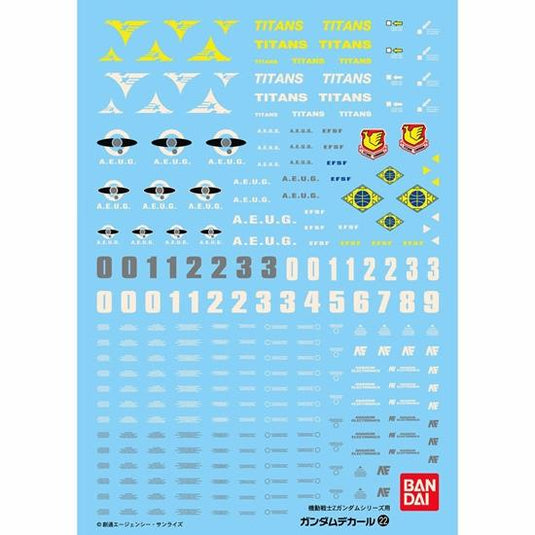 Bandai - Decal 22 - Gundam Decal Set for Mobile Suit [Zeta Gundam] Series